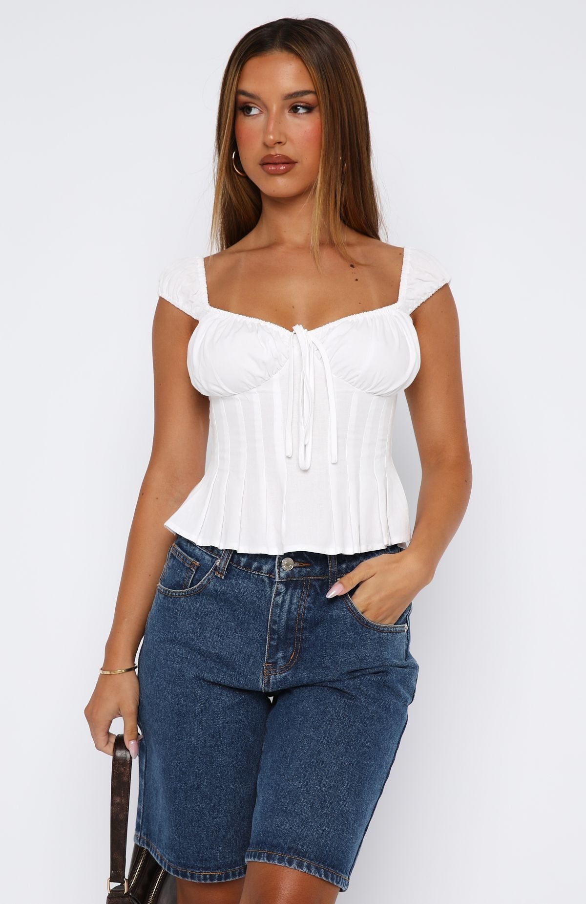 Bella Denim Shorts Dark Blue