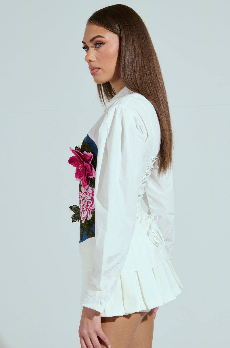 DAISY ZIPPER TOP