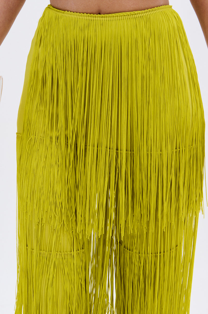 OH SO FRINGE PANTS IN GREEN