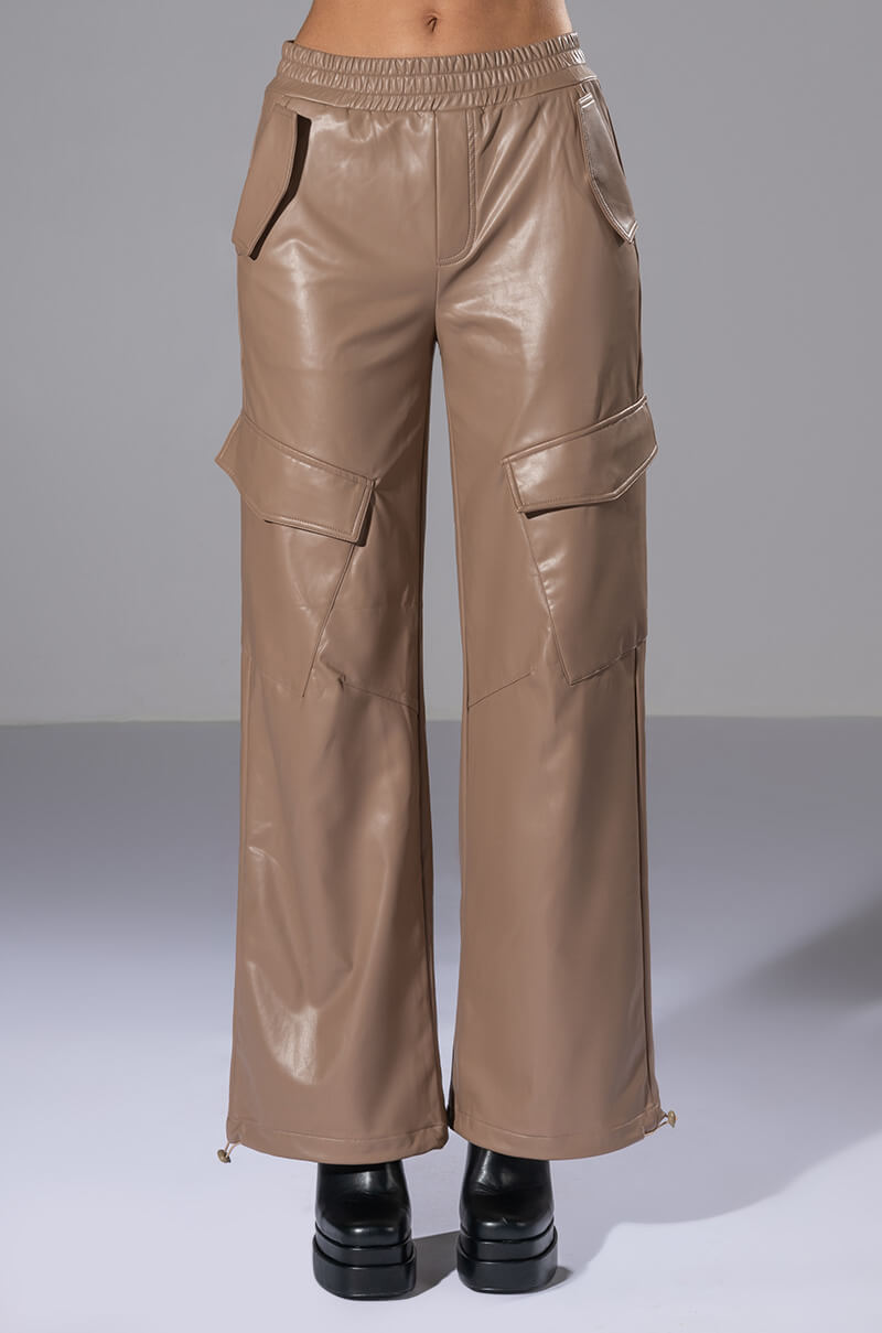 ALWAYS WINNING FAUX LEATHER JOGGER