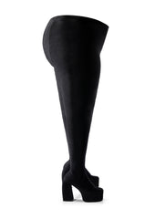 AZALA WANG STAR STRETCH CHUNKY PLUS PANT BOOT IN BLACK