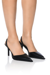 AZALEA WANG MAC BLACK PU PUMP