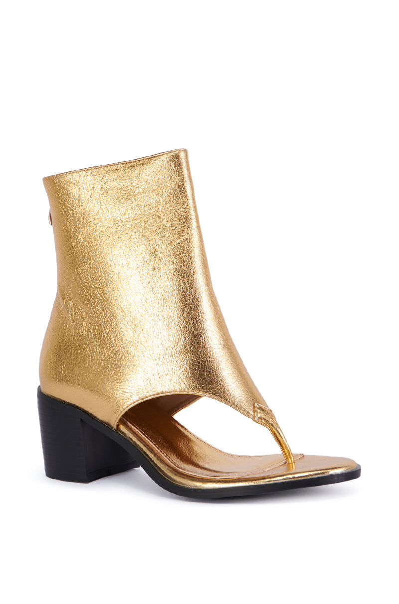 AZALEA WANG GRAYSON GOLD GLADIATOR SANDAL