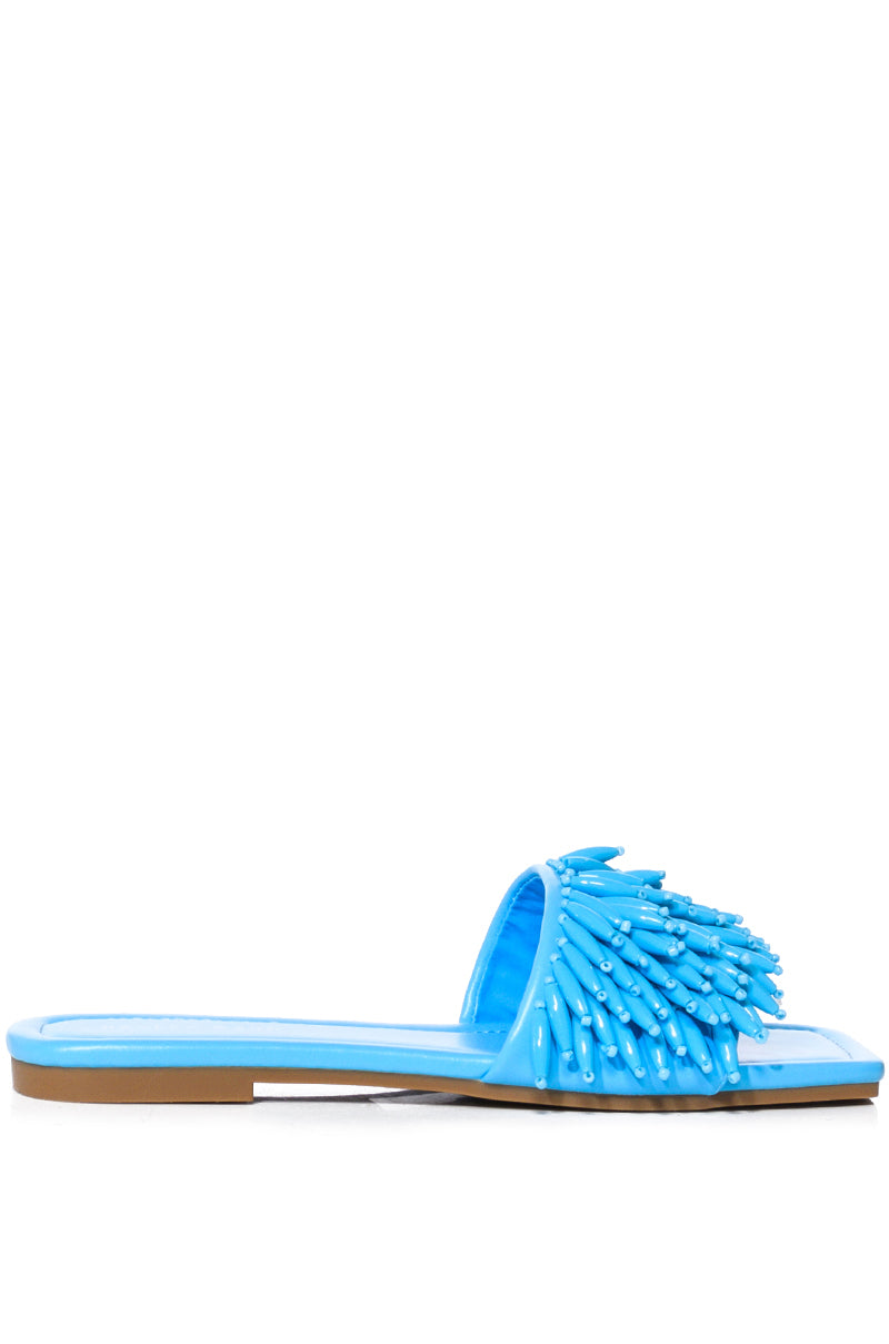 AZALEA WANG KIERA EMBELLISHED FLAT SANDAL