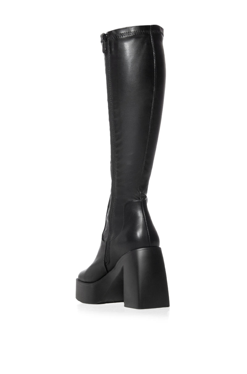 AZALEA WANG NASHLA BLACK CHUNKY BOOT