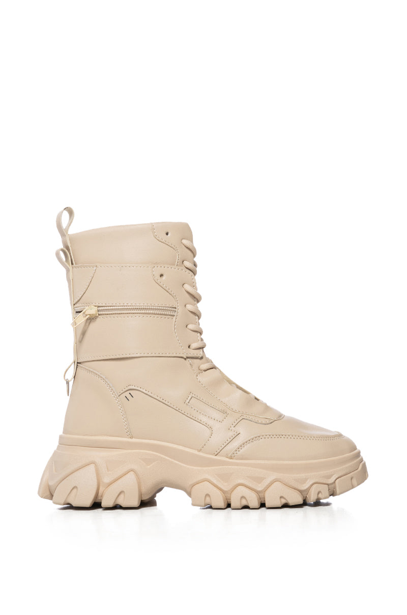 AZALEA WANG SCOTTIE NUDE FLATFORM HIGH TOP SNEAKER