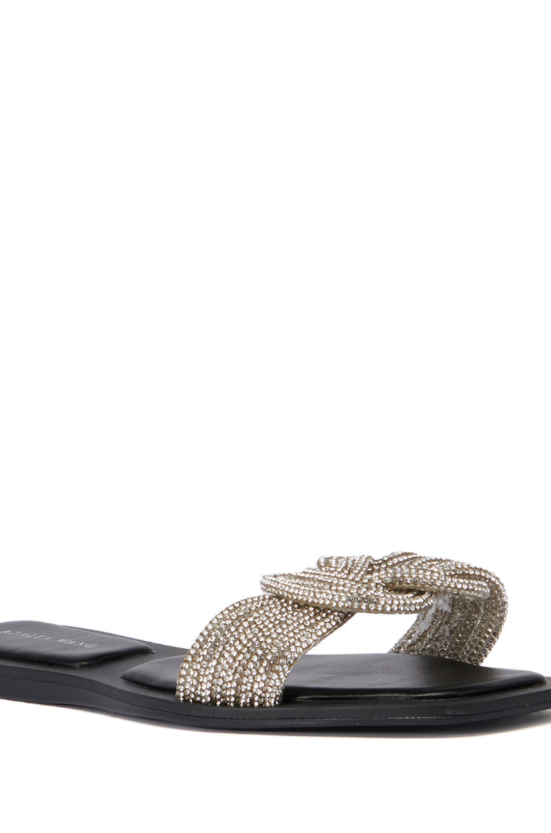 AZALEA WANG TAMBOURINE BLACK SANDAL