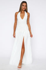 Sweet Temptation Halter Maxi Dress Bluebelle