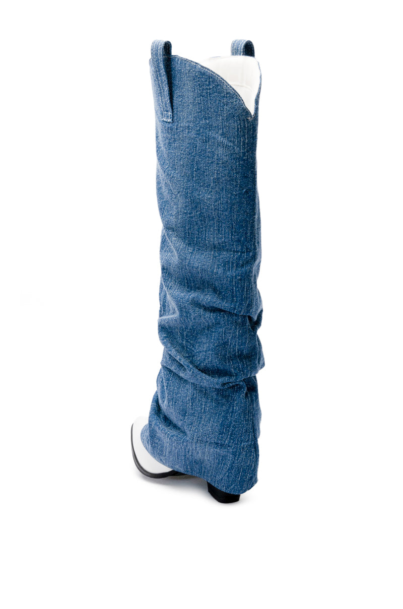 CONNECTION WESTERN DENIM BOOT