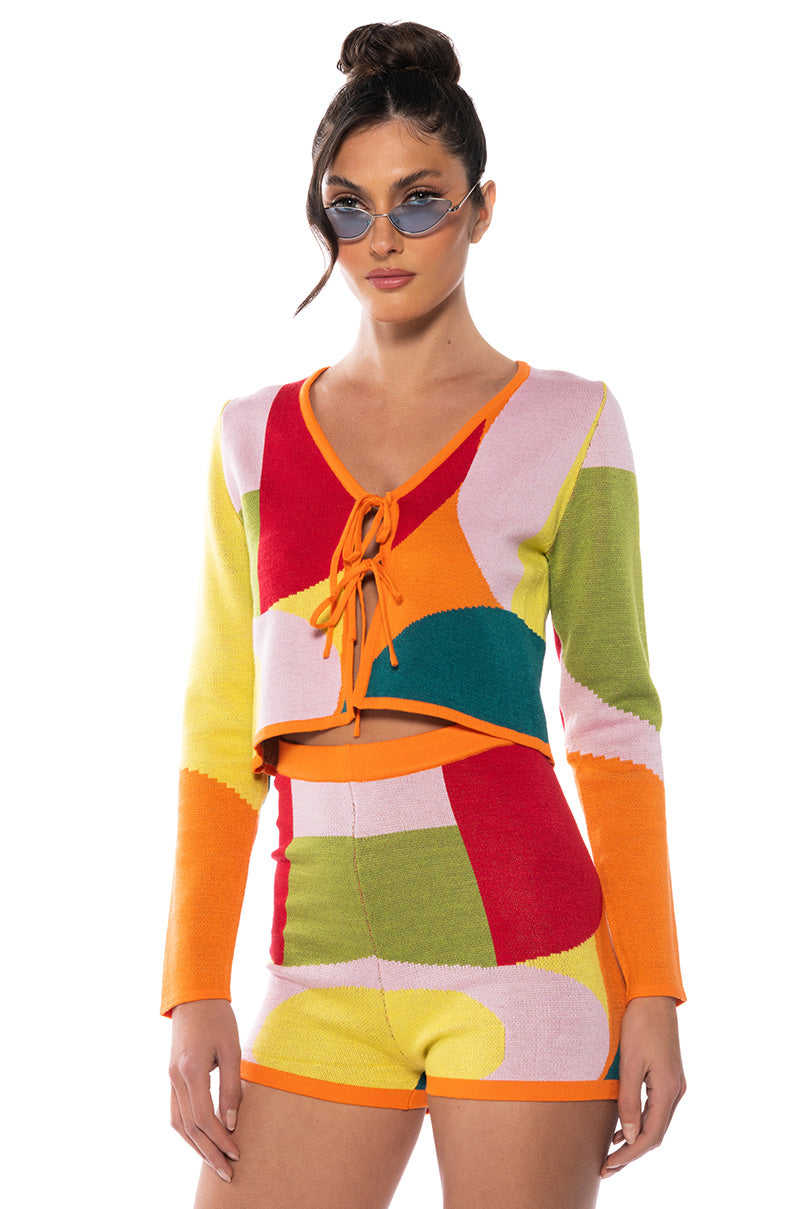 DONNA TIE FRONT CARDIGAN
