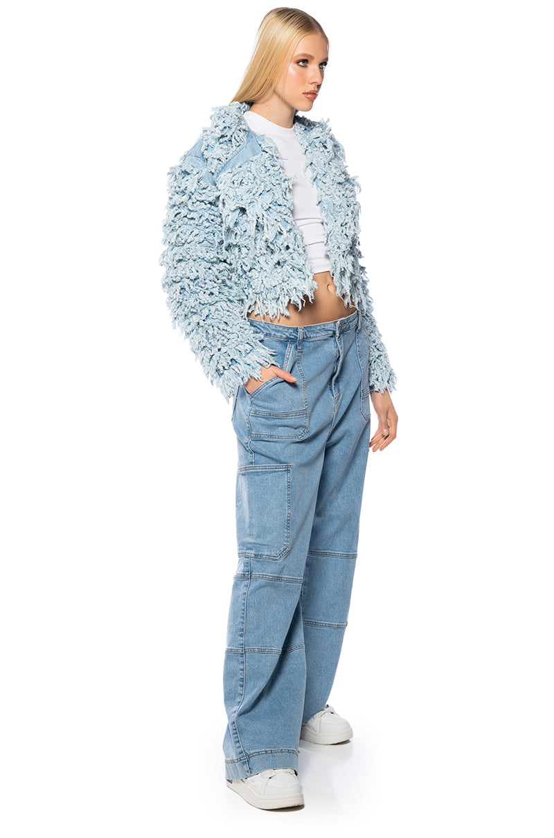 FIRST CLASS FRINGE DENIM JACKET
