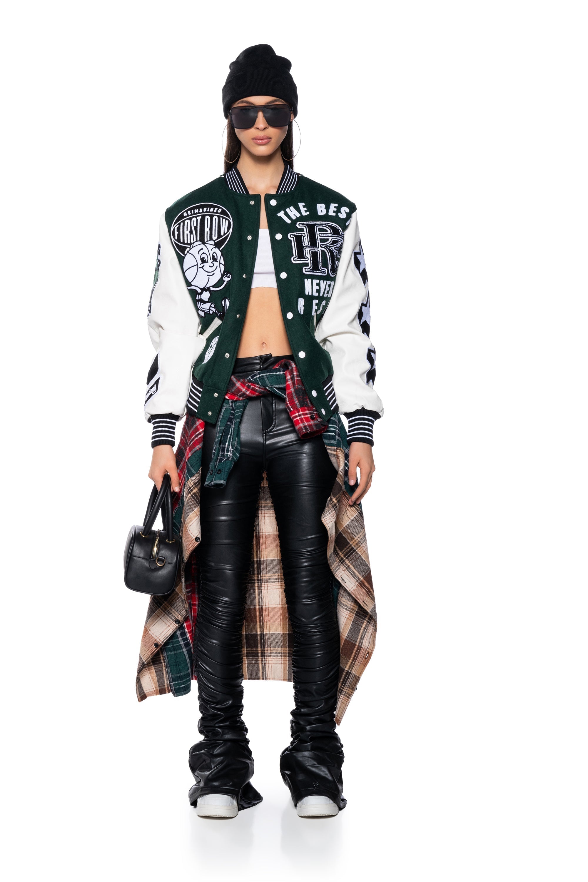 FIRST ROW THE BEST OVERSIZED BOMBER