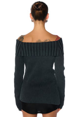 HARDDCORE DISTRESSED RIB SWEATER