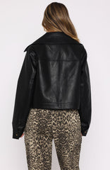 Nobody Told Me PU Jacket Black