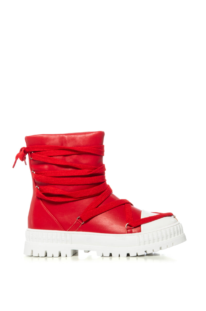 RICHIE RED LACE TIED SNEAKER