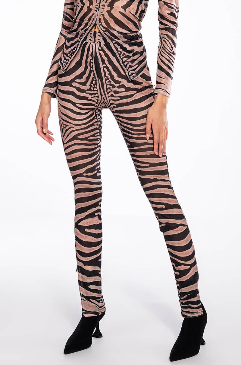 THE REALEST SIDE ZIP MESH LEGGING