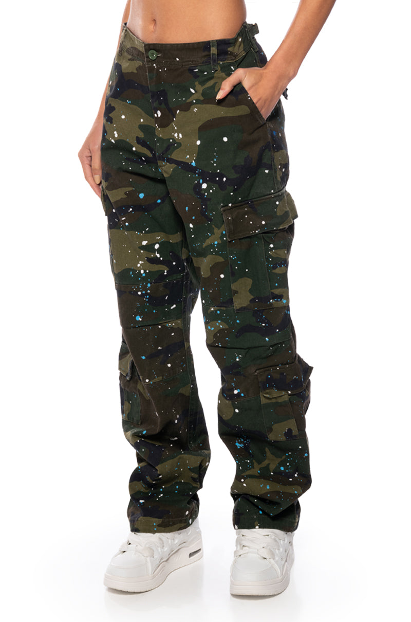 TRY ME PAINTED WIDE LEG CARGO
