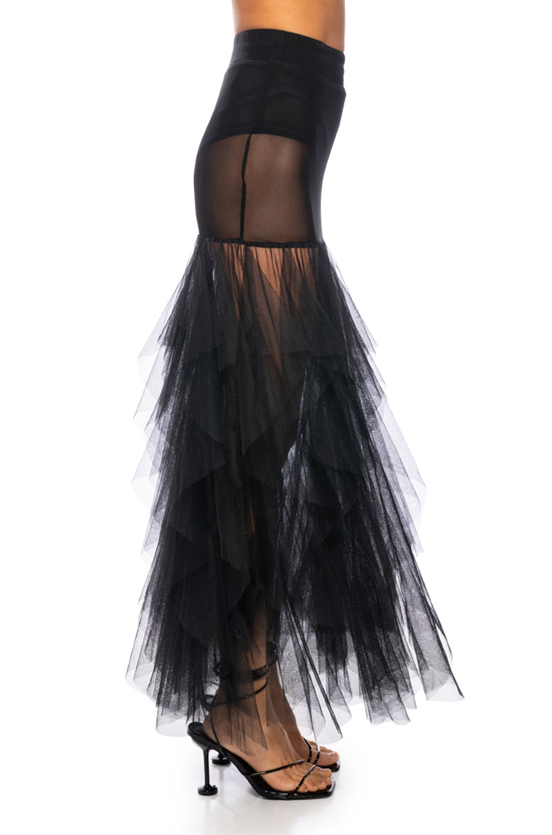 VIBING ON MY OWN TULLE MAXI SKIRT