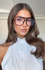 Jordan Blue Light Glasses Leopard/Clear
