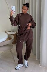 Moving Out Waffle Sweatpants Chocolate
