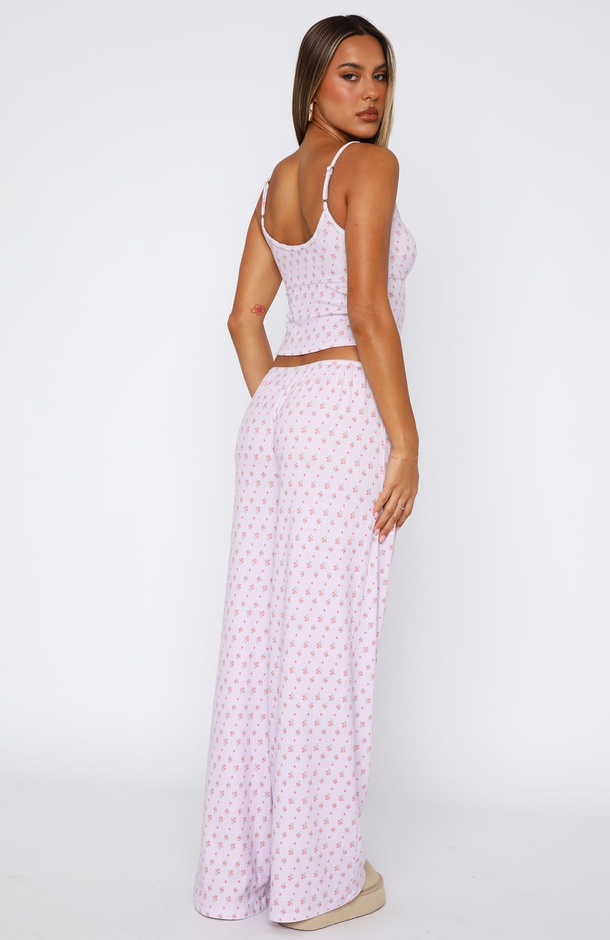 Snuggle Season Pyjama Pants Purple Floral