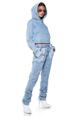 COVER ME IN DENIM HOODIE